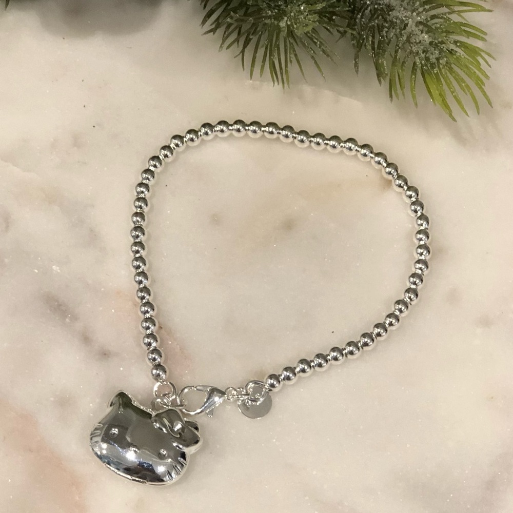 ✨NWT✨ Hello Kitty Sterling Silver 925 Locket Charm Bracelet - Picture 2 of 7
